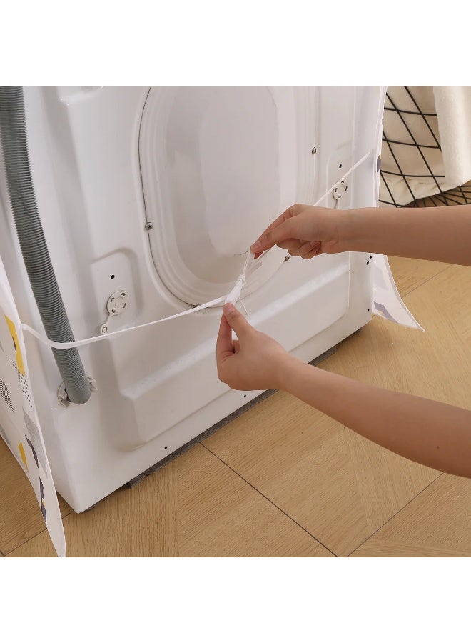 KITCHENOO Waterproof Front Load / Top Load Washing Machine Cover | PEVA Dustproof Protective Cover for 6kg, 6.5kg, 7kg & 7.5kg Fully Automatic Machines, Geometric Abstract - Image 5